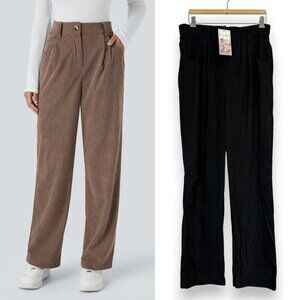 Black Corduroy Pants High Waist Business Casual Small